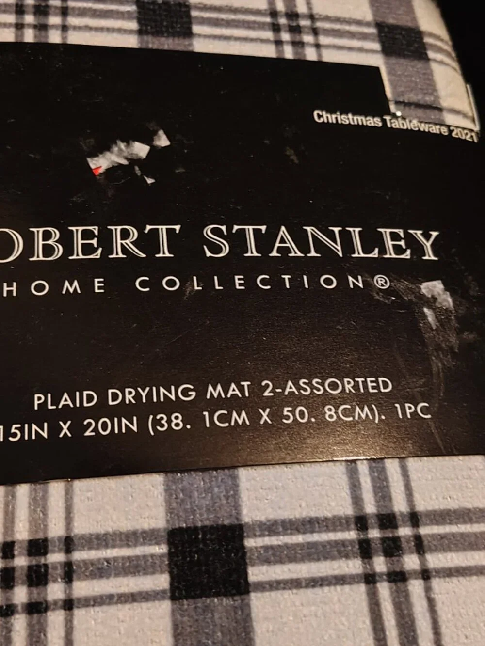 Robert Stanley Plaid Dish Drying Mat (2X)